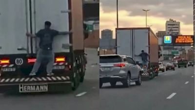 colgado del camion